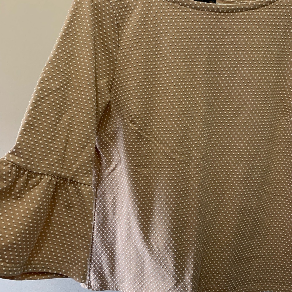 talbots ruffle sleeved top